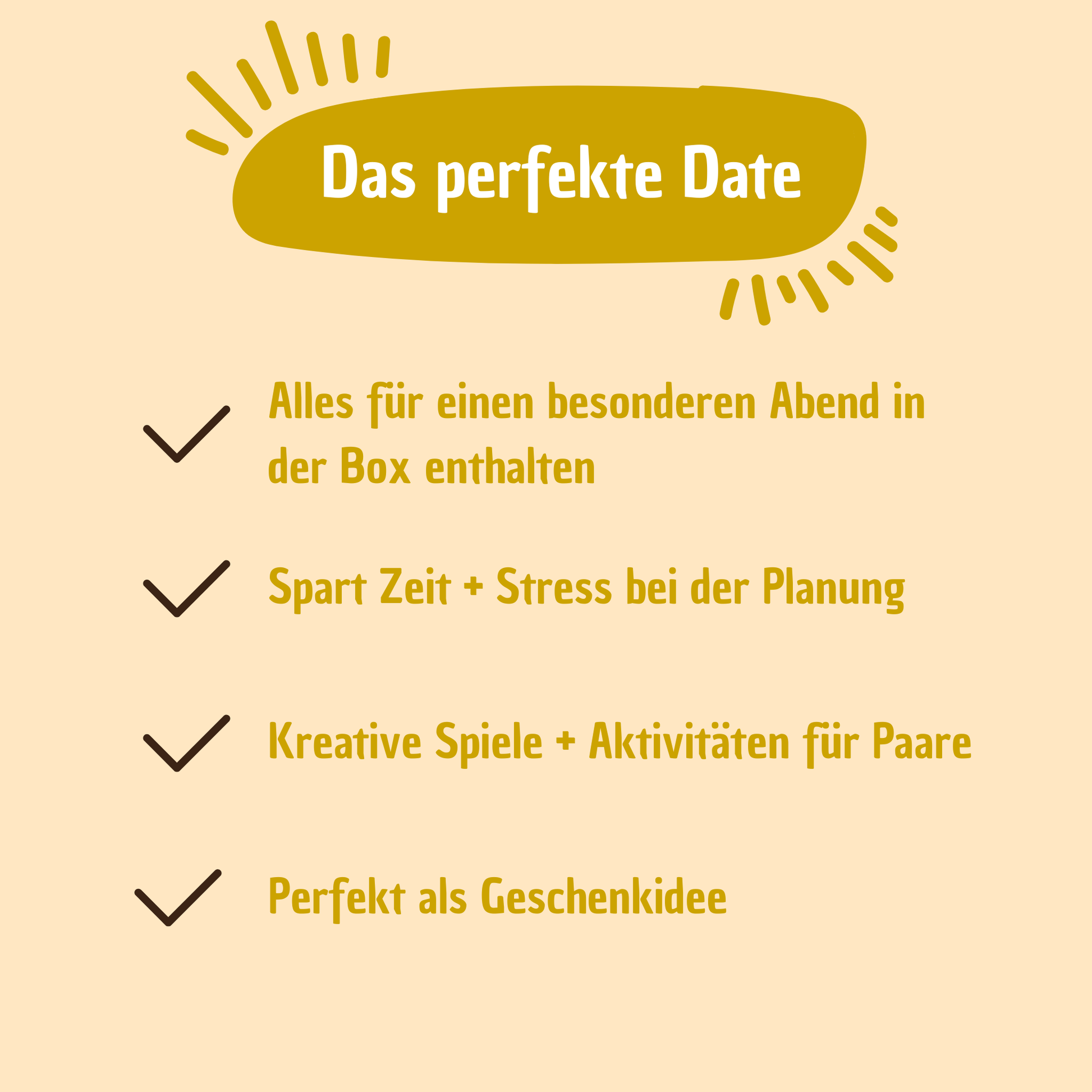 Das perfekte Date: Kreative Spielideen, Perfekt als Geschenk, Alles für einen tollen Abend enthalten, Spart Zeit und Stress